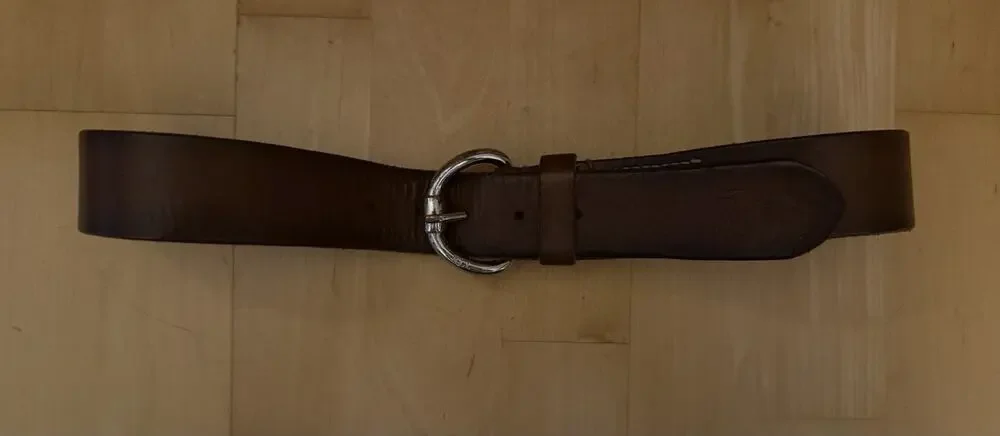 Lauren Ralph Lauren Brown Leather Silver Buckle Western Belt Small